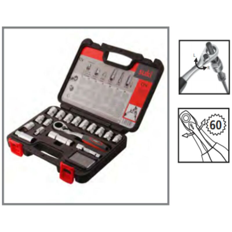 SUKI - SET CHIAVI A BUSSOLA CON CRICCHETTO MULTIFUNZIONE