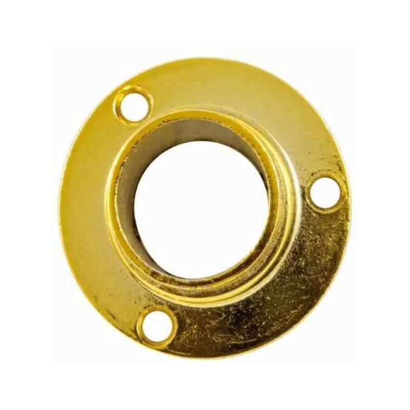Nextradeitalia - 10 Pezzi Reggitubo Laterale Oro Lucido Per Tubo Tondo Ø 18 Mm - Supporto A Muro Per Ripiani