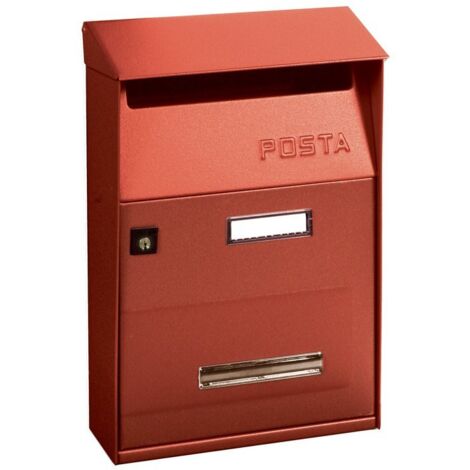 ALUBOX - CASSETTA POSTALE  ROSSA EFFE T 22x33x11CM