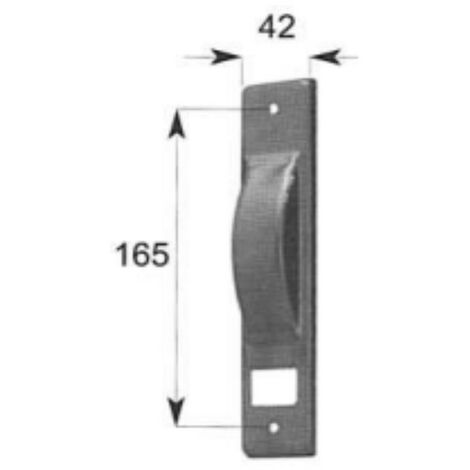 ORECA - PLACCA IN FERRO PER COPRI AVVOLGITORI SEMINCASSO 165MM