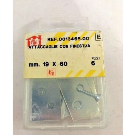 ORECA - ATTACCAGLIE CON FINESTRA 19X60MM6PZ