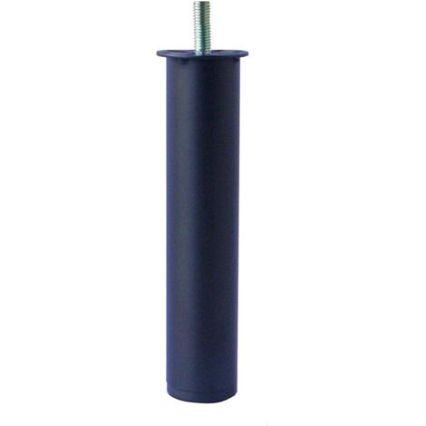 PIEDE TONDO IN METALLO PER RETI LETTO D.40MM H250MM NERO