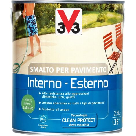 V33 - SMALTO PER PAVIMENTI INTERNI ED ESTERNI VERDE BAMBÙ 2,5L