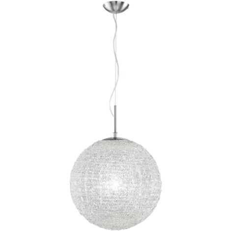 Sospensione Sweety 1xE27 Nichel E Acrilico Ø40 cm Trio Lighting