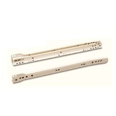 COPPIA DI GUIDE PER CASSETTI A ESTRAZIONE SEMPLICE CM 27.5 AVORIO 24398.00
