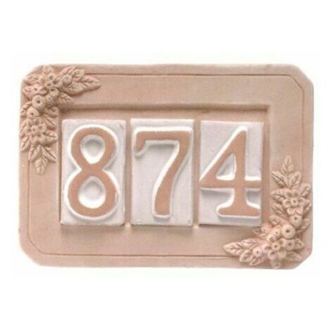 MASIDEF - PORTACIVICO IN TERRACOTTA A 3POSIZIONI 33,6 x 22,8 x 2,6 cm