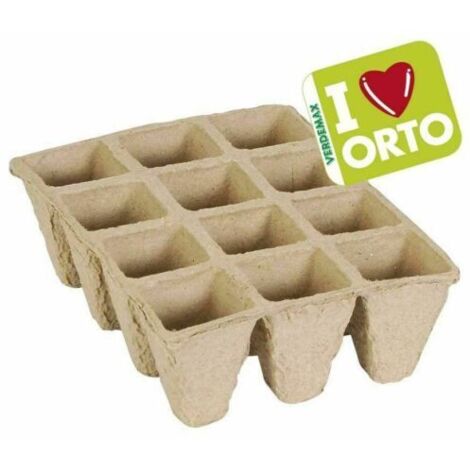 SEMENZAIO BIODEGRADABILE 12 CELLETTE 6PZ VERDEMAX PIANTE FIORI