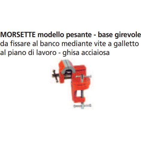 ORECA-MORSETTA DA BANCO BASE GIREVOLE IN GHISA MM. 60