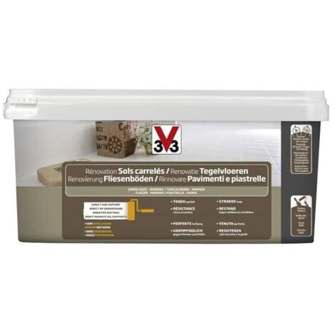 V33 - RINNOVARE PAVIMENTI E PIASTRELLE SMALTO GRIGIO CARBONATO SATINATO 2,0 LT