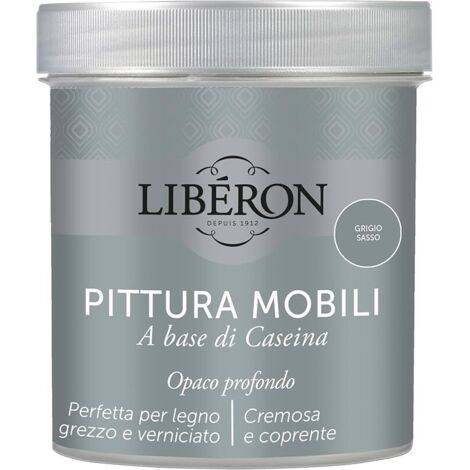 LIBERON - PITTURA MOBILI A BASE DI CASEINAOPACO PROFONDO GRIGIO SASSO 500ML
