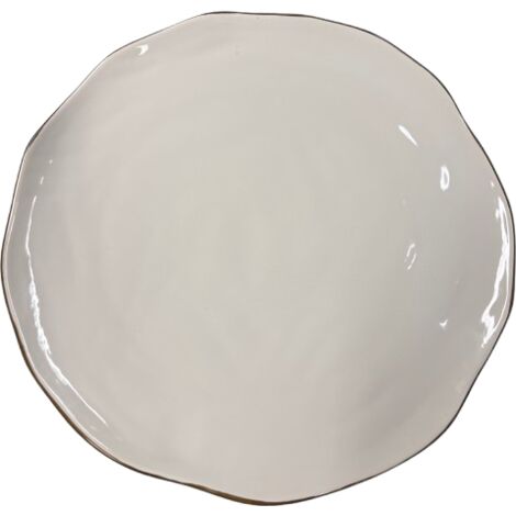 M HOME PIATTO PIANO IN CERAMICA BIANCO CM 30