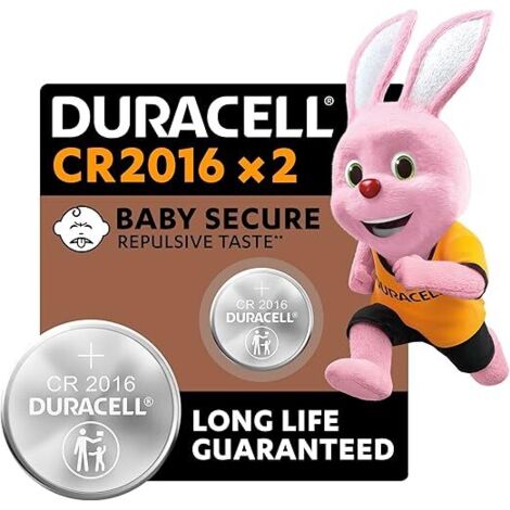 Batteria Litio Duracell DL2016 3V per orologi Blister 2 pezzi 302603200