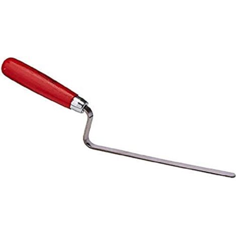 Cazzuola per Fughe Piastrelle e Giunture, Acciaio C75, Misura 6 mm x Spessore 1,9 mm, Manico in Legno