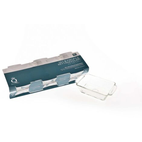 M HOME SET 6 CIOTOLE TONDE IN VETRO 10xH4 CM