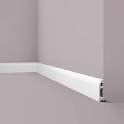 Battiscopa NMC FL5 WALLSTYL Noel Marquet modanatura cornice design classico senza tempo bianco 2 m