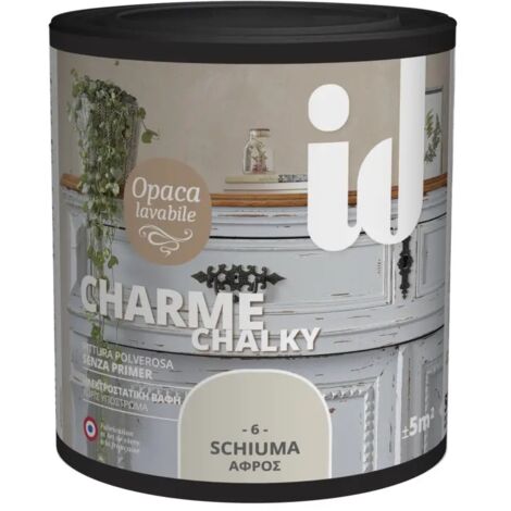 ID VERNICE OPACA E LAVABILE SENZA PRIMERCHARME COLORE SCHIUMA - 0.5 LT