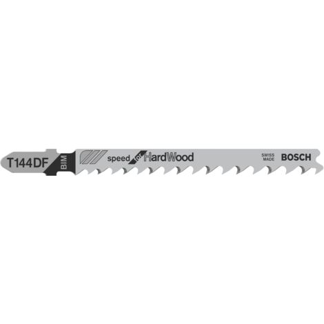 Bosch Professional 3 x Lame per seghetto alternativo T 144 DF Speed for Hard Wood (per Legno duro, straight cut, accessorio Seghetto alternativo)