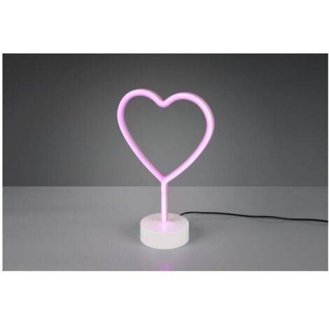Lampada Da Tavolo Moderna Heart Led Rosa L20 cm Cuore Trio Lighting (1/5)