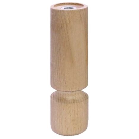 Piede per mobili Masidef mod. birillo legno grezzo Ø4x18cm