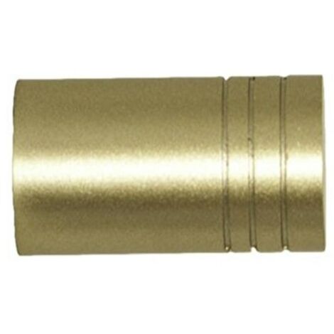SWISH - TERMINALE/POMOLO PER BASTONI TENDE IN ACCIAIO ORO SATINATO CILINDRO D.20 MM