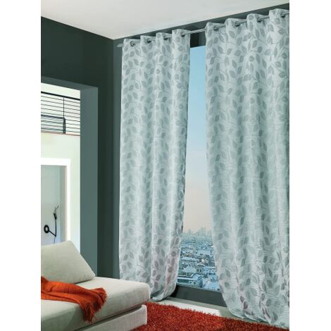 HOME COLLECTIONS - TENDA CON ANELLI PERLA 140X290 CM NATURALE