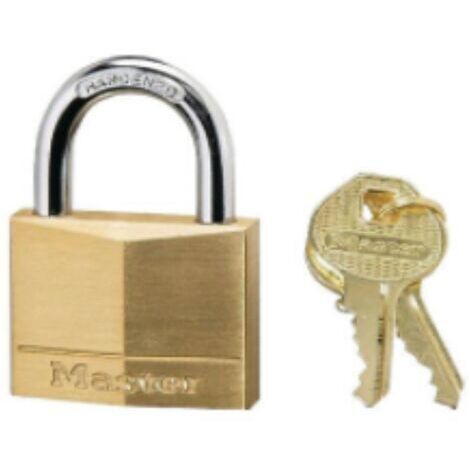 MASTER LOCK - LUCCHETTO IN OTTONE MASSICCIO - ARCO ACCIAIO TEMPERATO - 50x25x7 MM