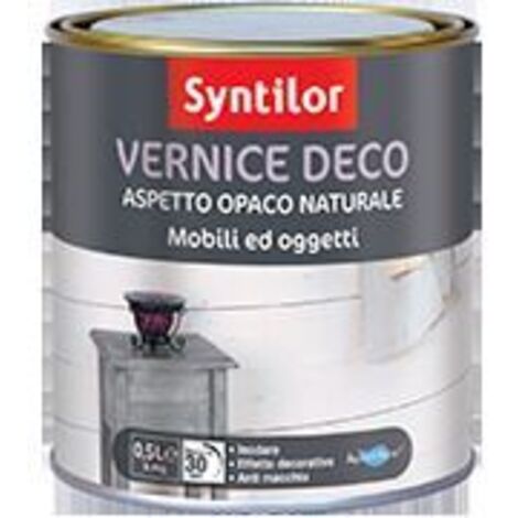 SYNTILOR - VERNICE DECORATIVA PER MOBILIED OGGETTI 0,5 LT ACCIAIO