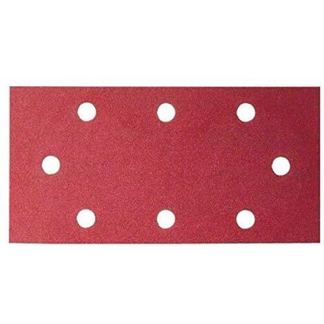 Bosch 10 Fogli Abrasivi 93x230 mm per Levigatrice Orbitale, 8 Fori, Qualità Rossa, Grana 80 (1/3)