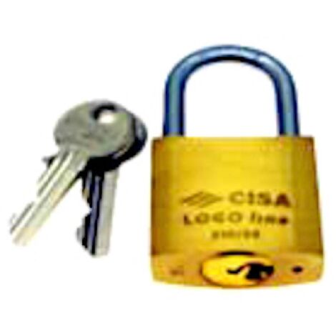 CISA - LOCKING LINE LUCCHETTO AD ARCO NORMALE IN OTTONE CON 2 CHIAVI 50MM