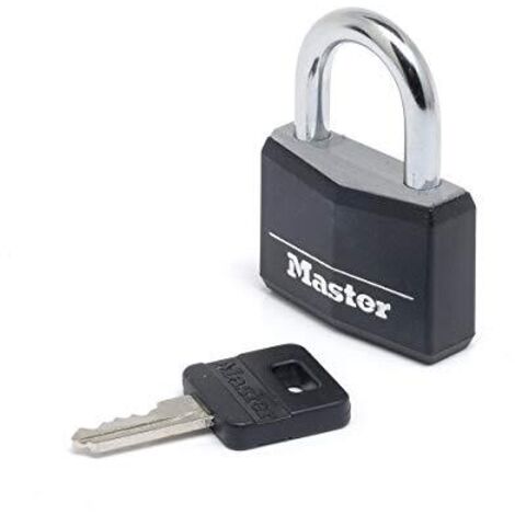 MASTER LOCK - LUCCHETTO CON CHIAVE IN ALLUMINIO NERO MM 40