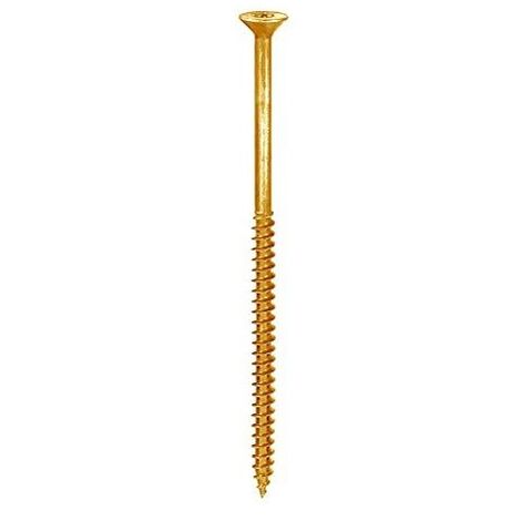 20 PEZZI - VITI CON TESTA SVASATA IMPRONTA TORX 3,5x30MM - ZINCATE COLORE GIALLO