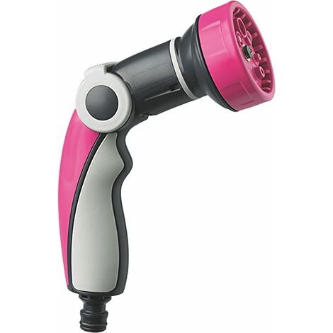 PISTOLA PER IRRIGAZIONE JET PREMIUM CON CIPOLLA A 8 GETTI - COLORE FUCSIA/NERO/GRIGIO