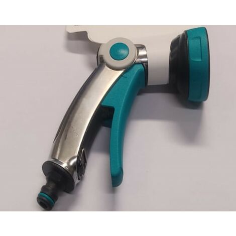 PISTOLA PER IRRIGAZIONE CON CIPOLLA A 8GETTI CON PINZA - COLORE AZZURRO/NERO + METALLO