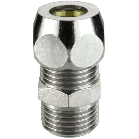 Raccordo A Gomito In Ottone Champion – Compressione 5/8 Maschio NPT 3/8, Modello 69A-10C