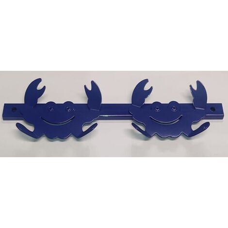 BOLIS ITALIA - APPENDIABITI GRANCHIO DA 2 POSTI - IN METALLO VERNICIATO BLU 