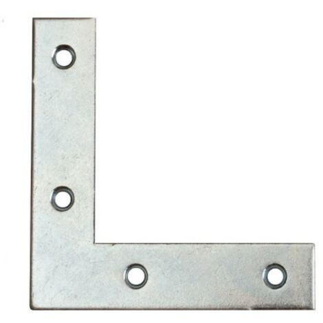 4 PEZZI - SQUADRETTE DI GIUNZIONE AD L80x80x18x2MM - IN ACCIAIO ZINCATO