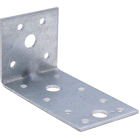SQUADRETTA DI GIUNZIONE ANGOLARE 90x48x48MM - CON SPESSORE 3MM - IN ACCIAIO ZINCATO