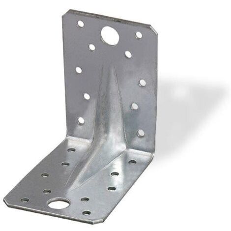 Giunto angolo Masidef forato spessore 2 mm in acciaio zincato 105x105x90 mm