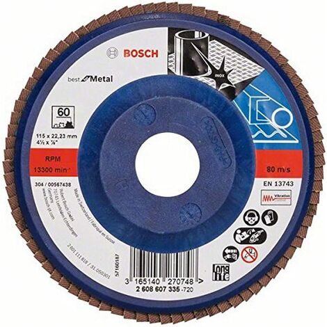 2608607335 - Disco lamellare X571, Best for Metal D : 115 mm- G : 60, diritto