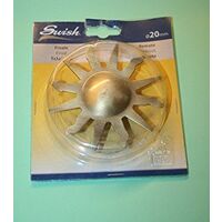 SWISH - TERMINALE/POMOLO PER BASTONI TENDE IN ACCIAIO BRONZO SOLE D.20 MM