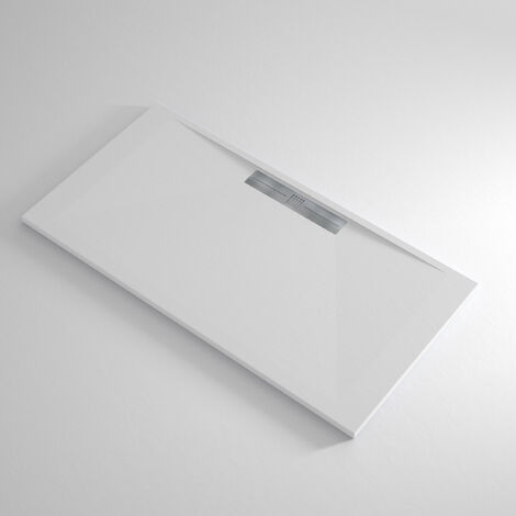 Receveur de douche Resine MARQUIS Blanc - 80x180 cm - Grille + Valve OFFERTE (1/4)