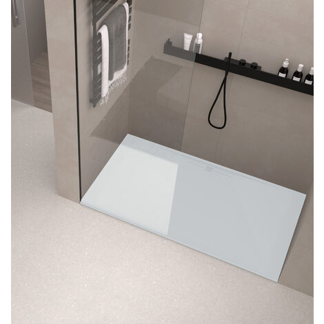 Receveur de douche Resine RIVER Gris (grille coloure) - 90x170 cm - Grille + Valve OFFERTE (1/4)