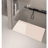 Receveur de douche Resine RIVER Creme (grille coloure) - 80x120 cm - Grille + Valve OFFERTE