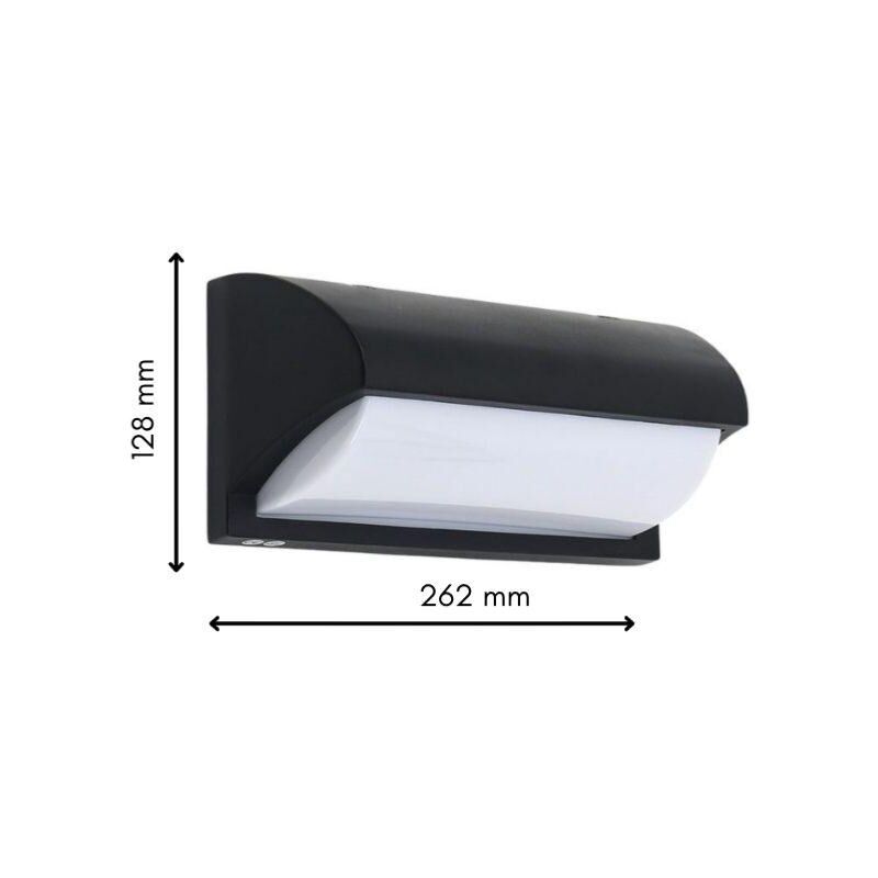 Applique Murale LED 30W Noire IP65 - Blanc Froid 6000K - 8000K - SILAMP 4