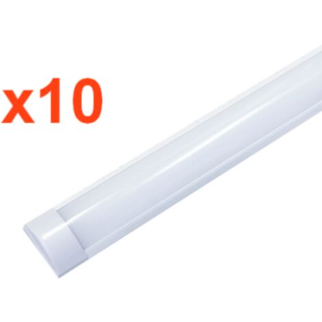 Kit de réglette led étanche double pour tubes t8 120cm ip65 (2 tubes néon  lumineuse led 120cm t8 20w inclus) - blanc chaud 2300k - - La Poste