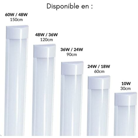 Réglette LED cuisine d'angle 80 cm - 6,5W - Blanc naturel 4000K -  Transformateur inclus