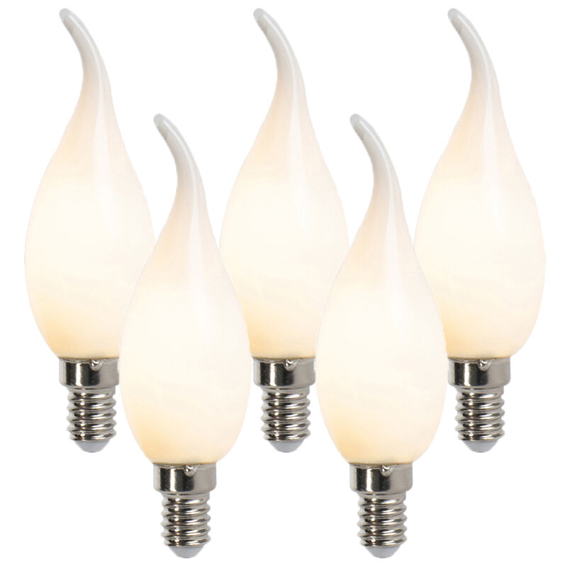 Lot de 5 ampoules bougies à filament LED dimmable E14 F35 mat 3W