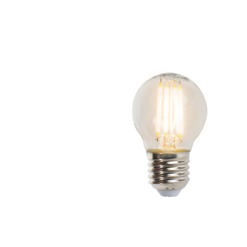 Basics Lot de 2 petites ampoules LED rondes P45 Culot Edison à vis  E14, 5.5 W (équivalent 40 W), Blanc chaud, Intensité non variable :  : Luminaires et Éclairage