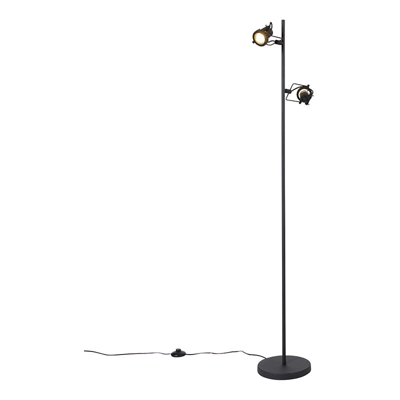 Lampadaire trépied House noir, métal & verre Hauteur 151 cm Atmosphera