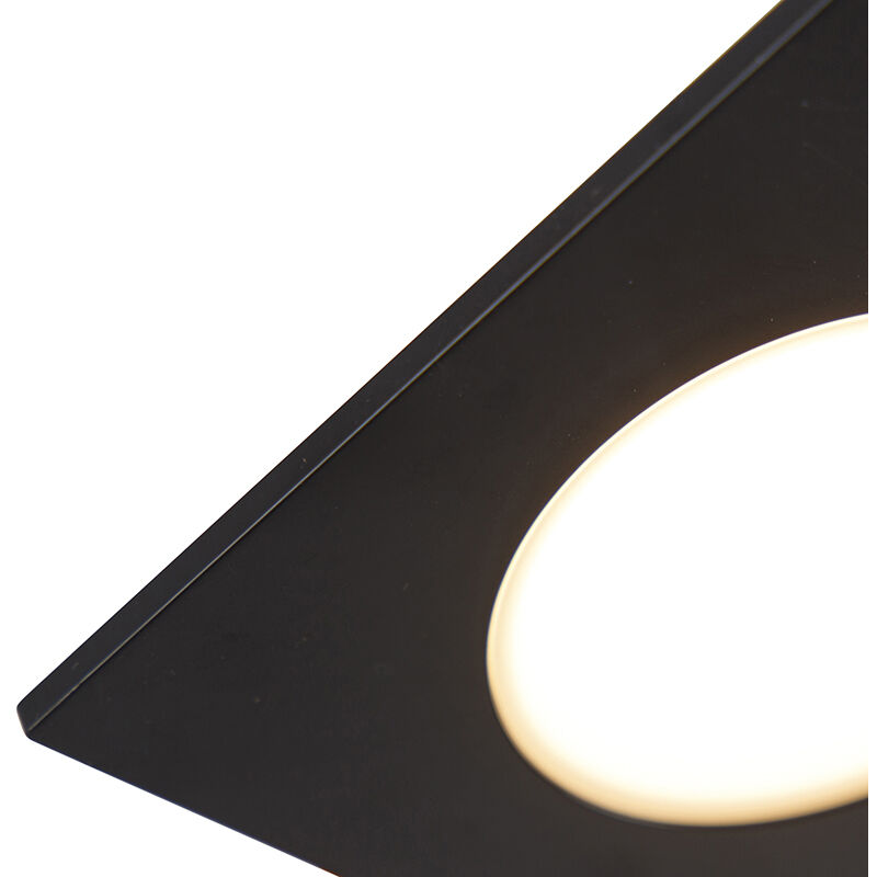 Spot encastrable moderne noir avec LED dimmable en 3 étapes IP65 - Simply
